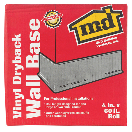 M-D VINYL WALLBASE4""X60'BLK 73896